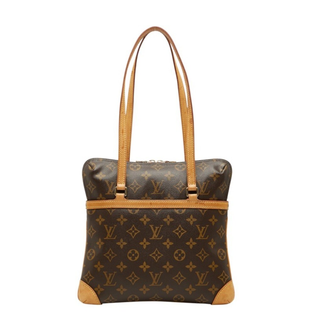 Louis Vuitton Monogram Coussin GM Tote Bag Shoulder M51141 Brown Leather Wome...